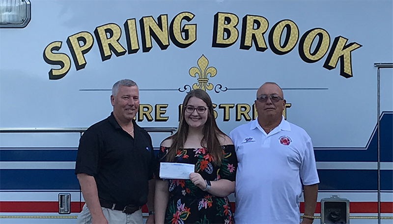 Samantha Stevenson receives her 2018 Fred Webster Scholarship