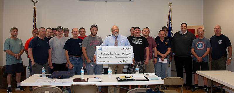 Kirkville FD receiving their 2018 Safety Initiative Grant